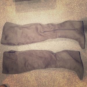 Suede over the knee boots!